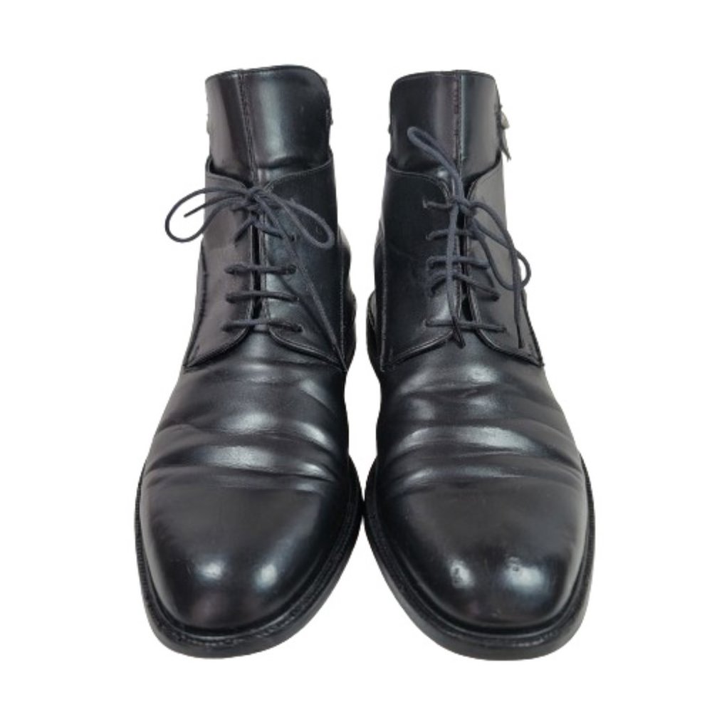 VERSACE CLASSIC V2 MEN'S LEATHER ANKLE BOOTS - Picture 4 of 13
